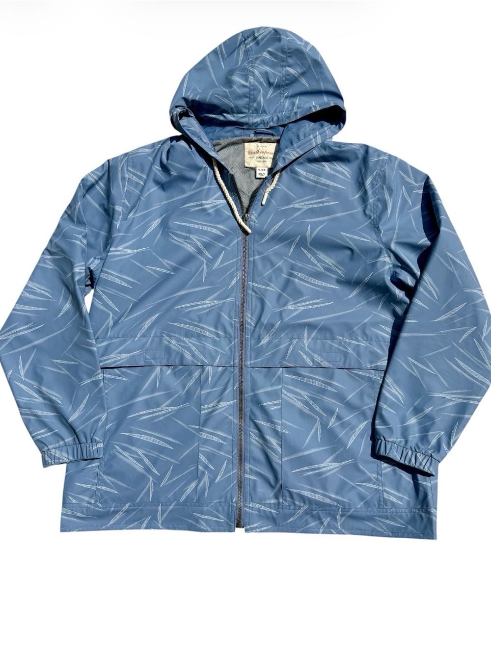 Weatherproof Vintage Full Zip Rain Slicker Jacket Lined Women's XL Blue